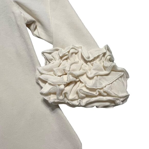 Adorable Essentials 18m Cream Ivory Ruffle Sleeve Top - Picture 3 of 4